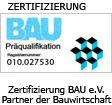 Logo Bau Zertifikat
